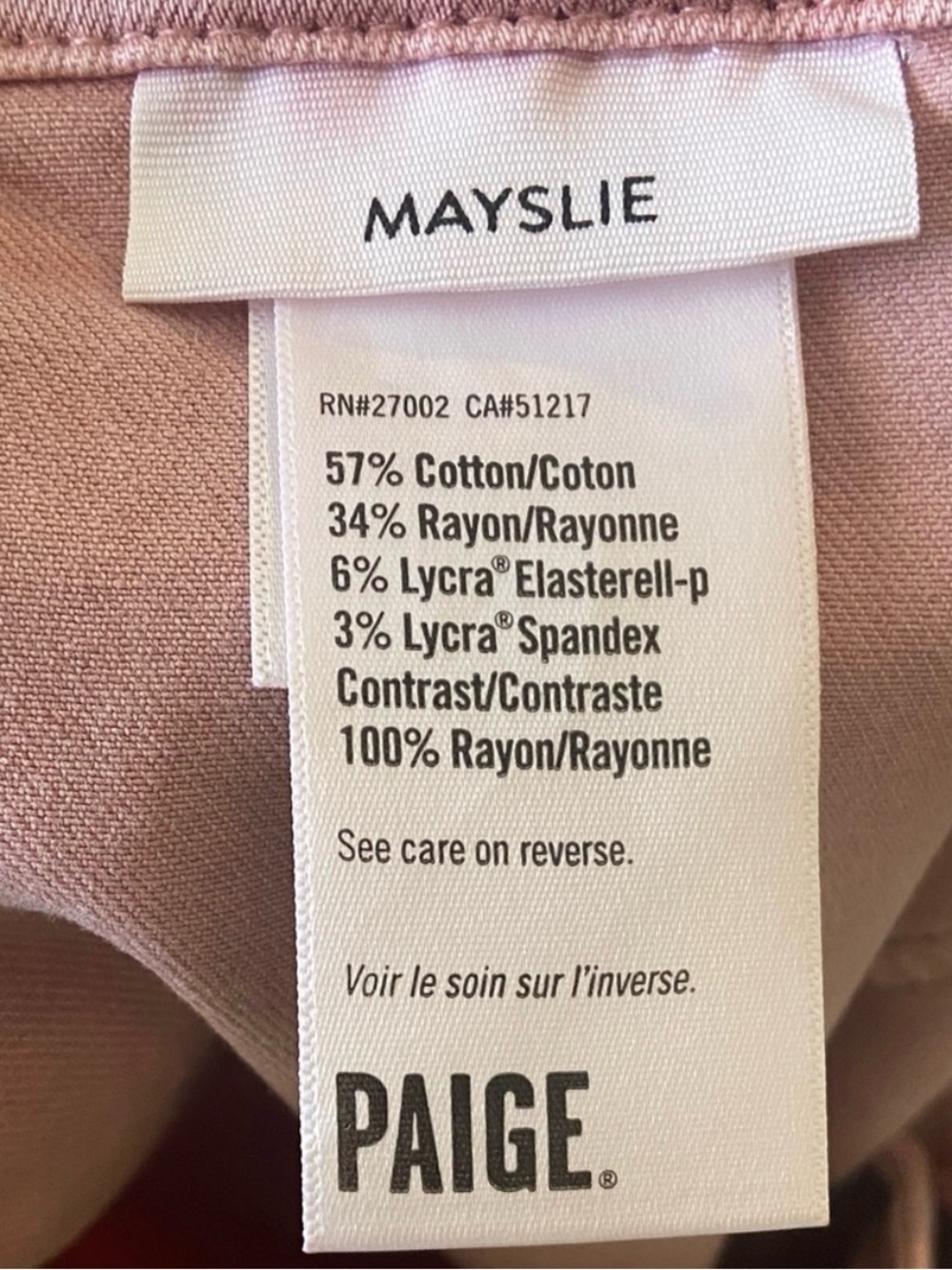 PAIGE MAYSLIE Straight Leg Jeans / Pants - Picture 6 of 6